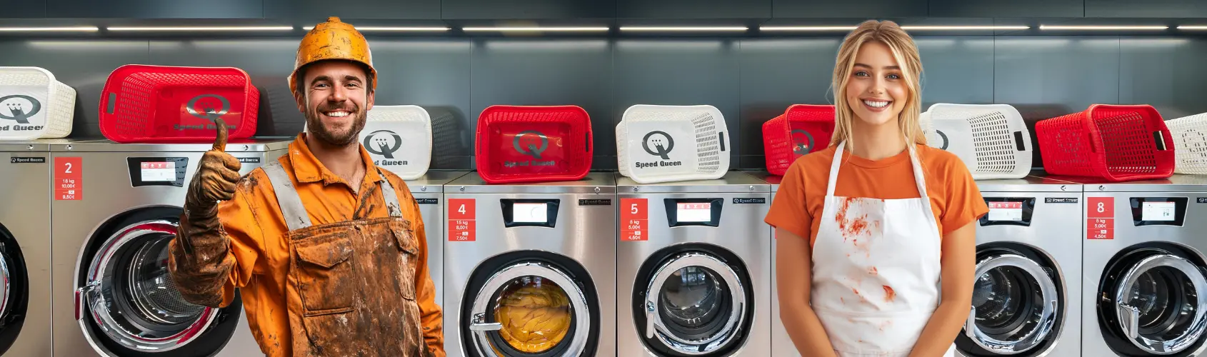 Heavy Duty Speed Queen - pralki przemysłowe dużej pojemności do prania najcięższych zabrudzeń od smarów, olejów czy farb